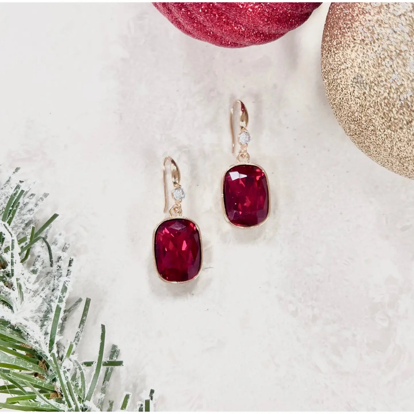 Red Dropped Earrings