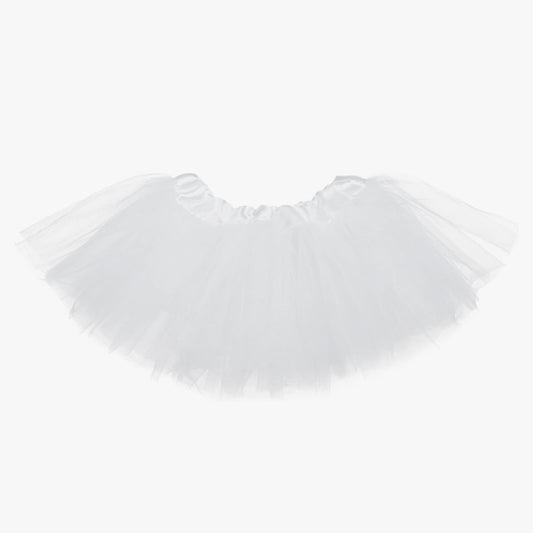 White baby tutu fits size newborn through 18 months