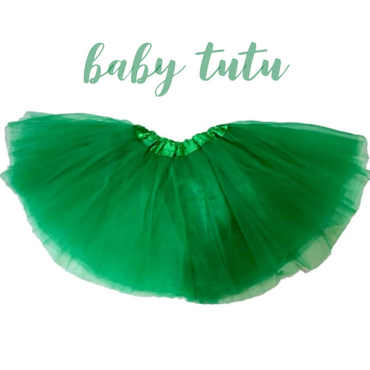 Green baby tutu fits size newborn through 18 months