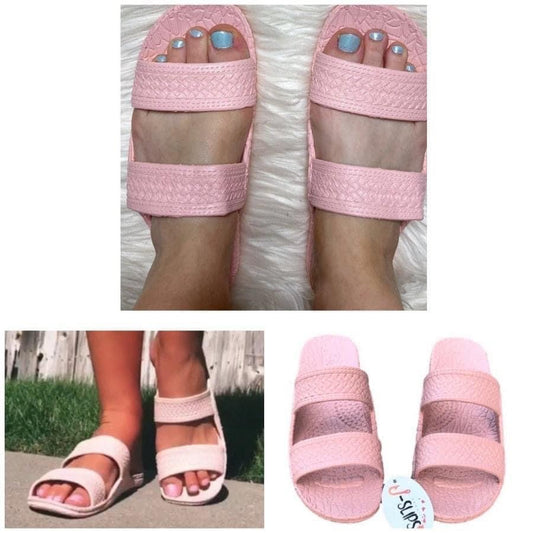 J-Slips Hawaiian Sandals-pink plumeria