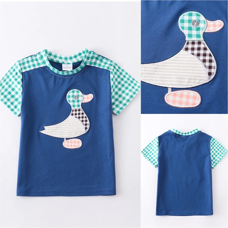 Boys duck appliqué  tee